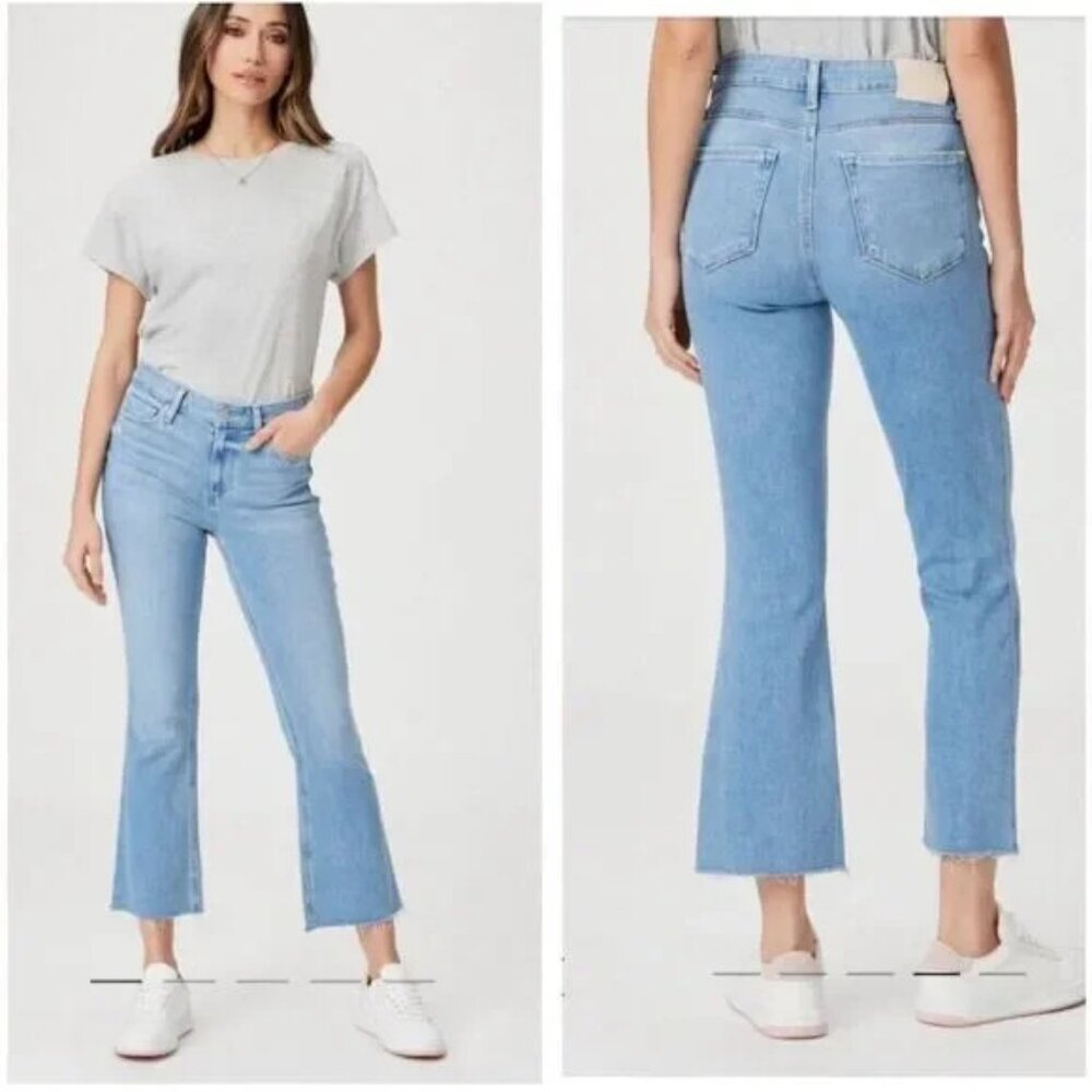 PAIGE Light Blue Cropped Jeans